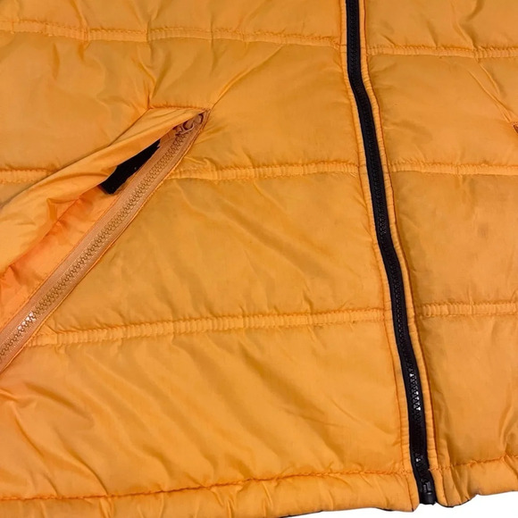 Vintage 90s Starter Reversible Puffer Vest XL Black Gold Nylon Streetwear - Picture 2 of 7